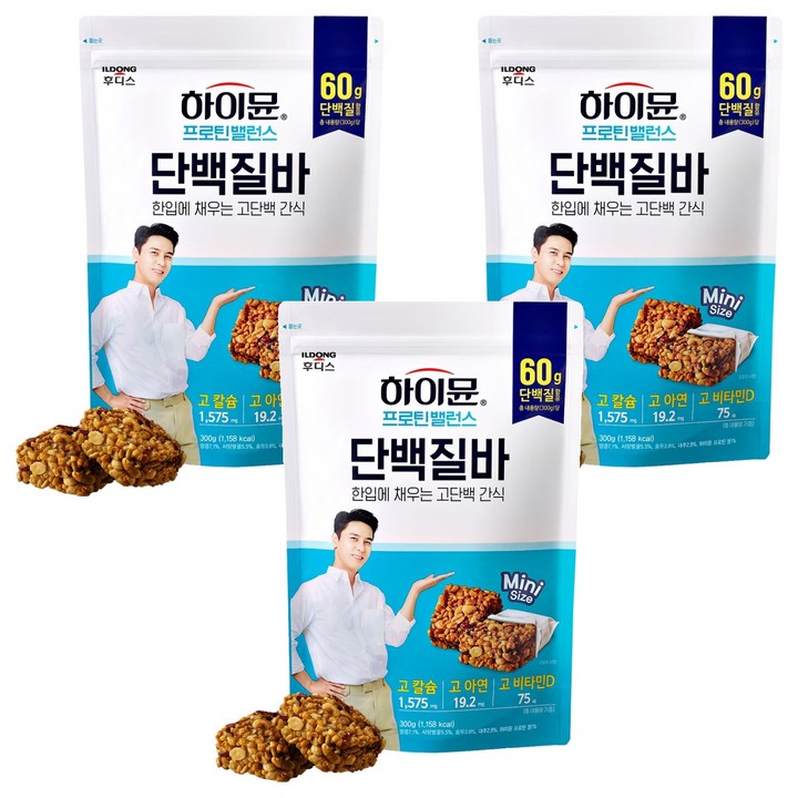 하이뮨 프로틴 밸런스 단백질바, 300g, 3개