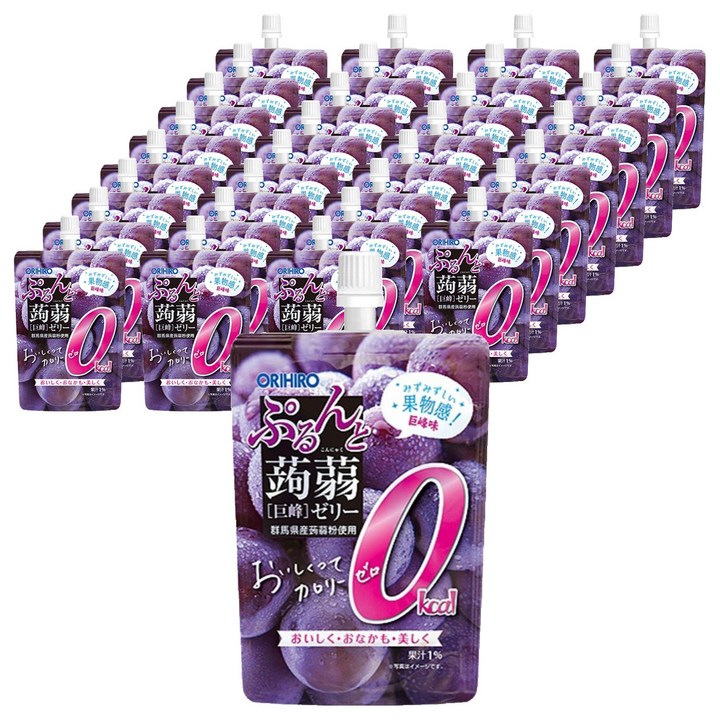 오리히로 푸룬또 곤약젤리 제로 포도맛, 130g, 32개