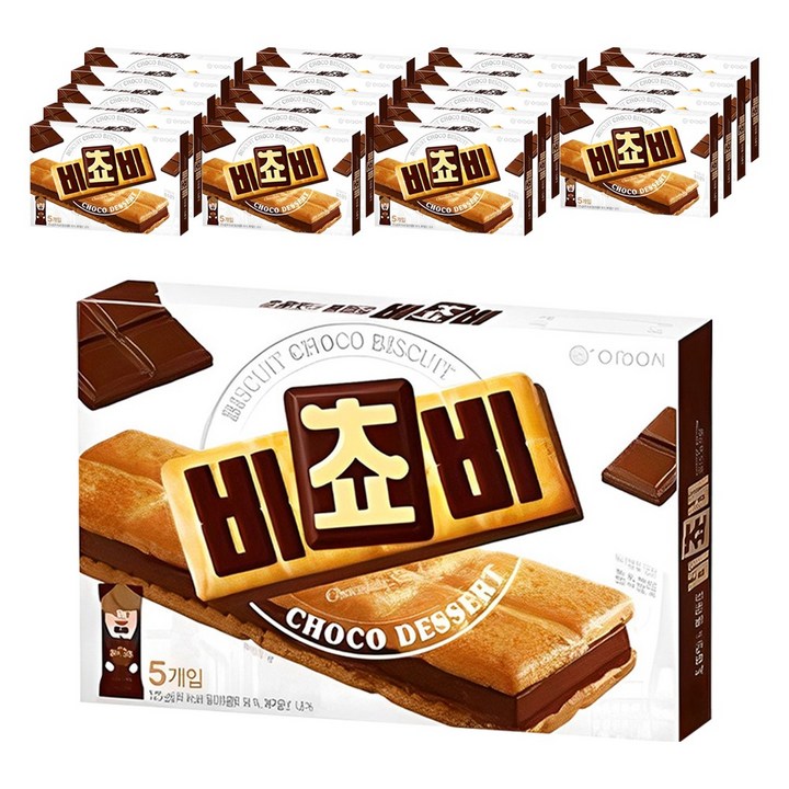 오리온 비쵸비 비스켓 5p, 125g, 20개