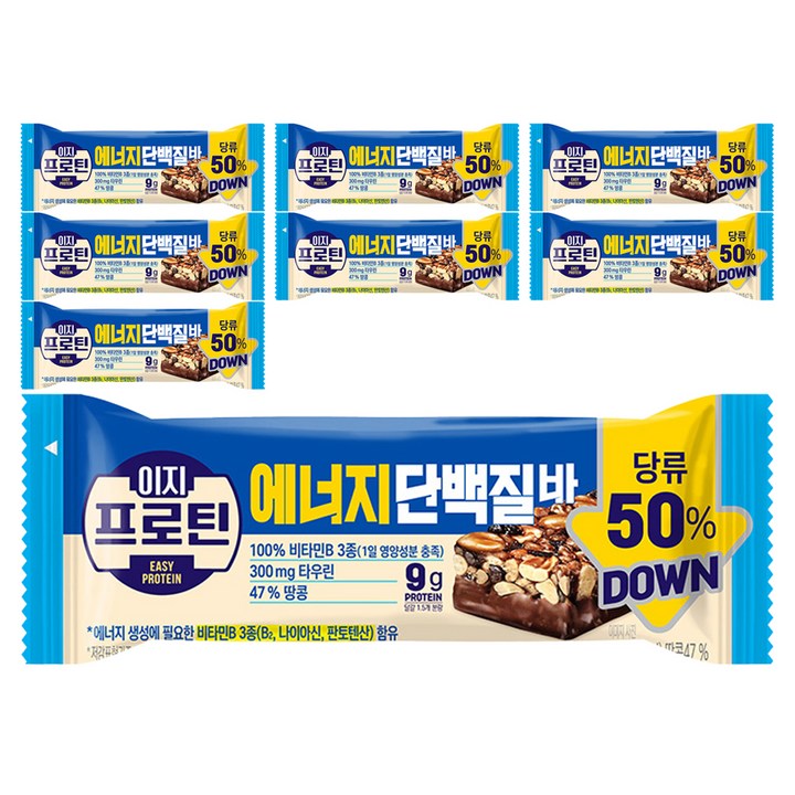 롯데웰푸드 이지프로틴 에너지단백질바, 8개, 40g