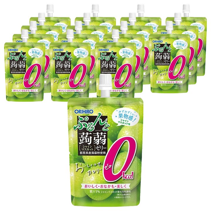 오리히로 샤인머스캣 0칼로리 곤약젤리, 130g, 16개