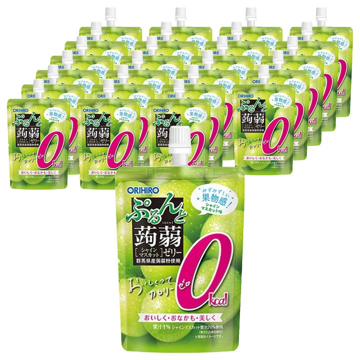 오리히로 푸룬또 곤약젤리 제로 머스캣맛, 130g, 24개
