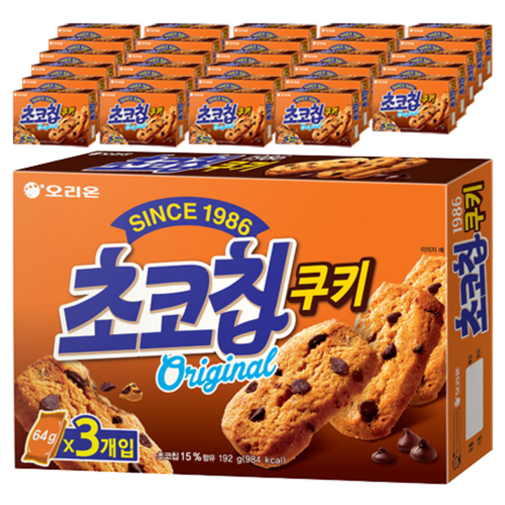 오리온 초코칩쿠키, 192g, 40개