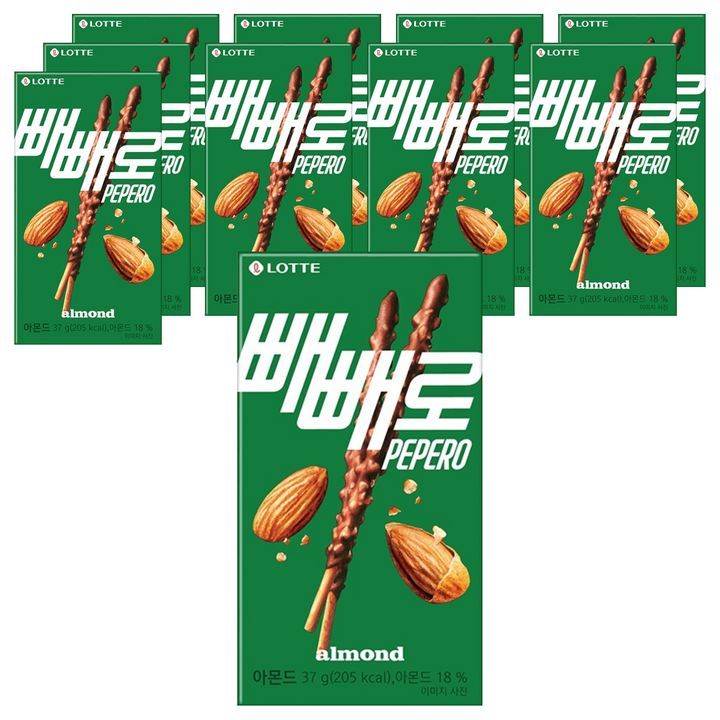 빼빼로 아몬드, 37g, 10개