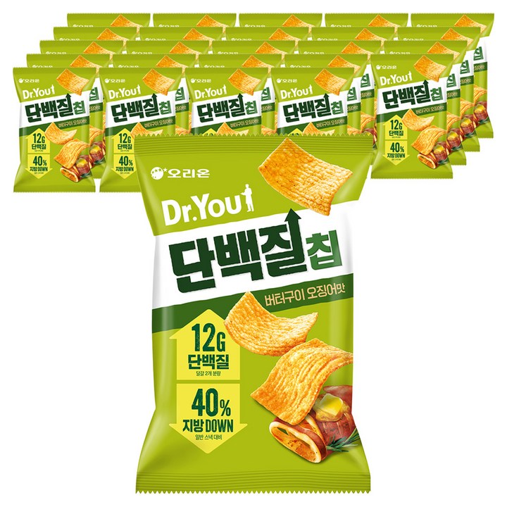 닥터유 단백질칩 버터구이 오징어맛, 60g, 25개