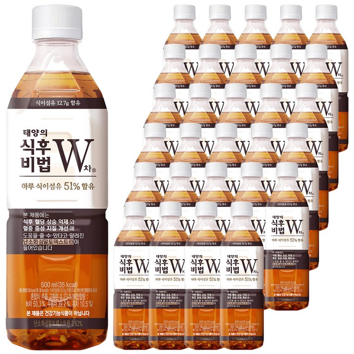 태양의식후비법W차, 500ml, 48개