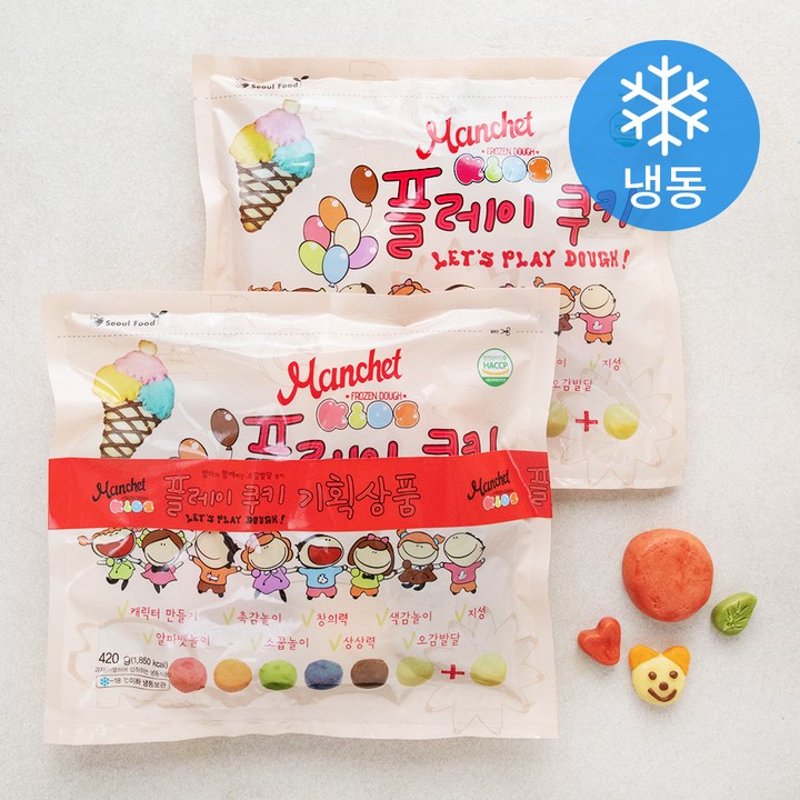 맨치트 플레이 쿠키 (냉동), 60g, 7개입, 2개
