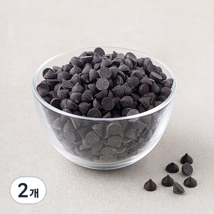 콜라타 인도네시아산 컴파운드 초콜릿 칩 (냉장), 1kg, 2개