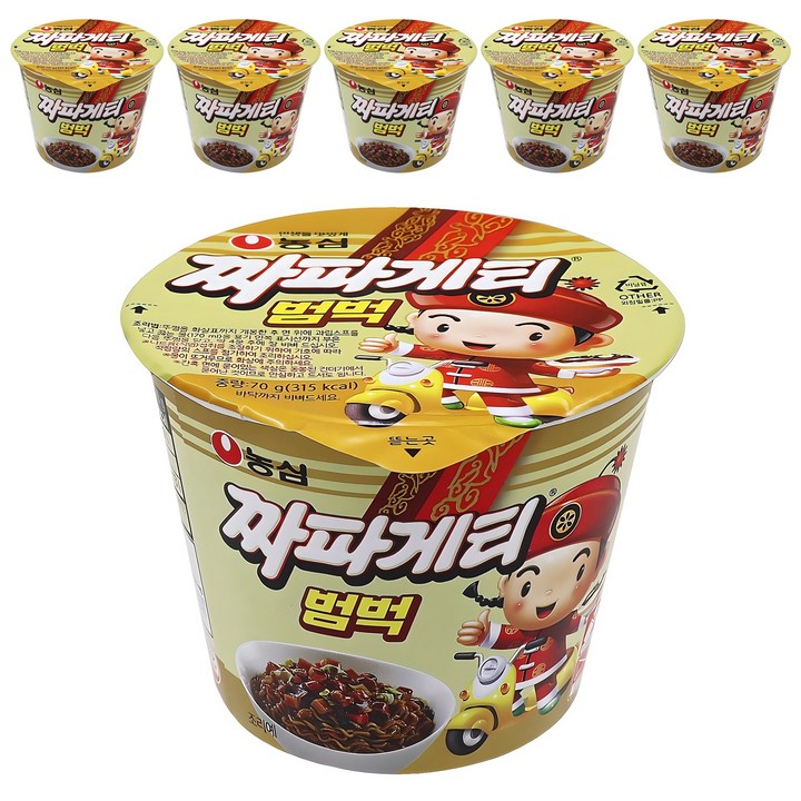 짜파게티 범벅 컵라면 70g, 6개