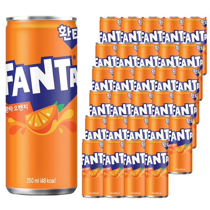 환타 오렌지 탄산음료, 250ml, 30개