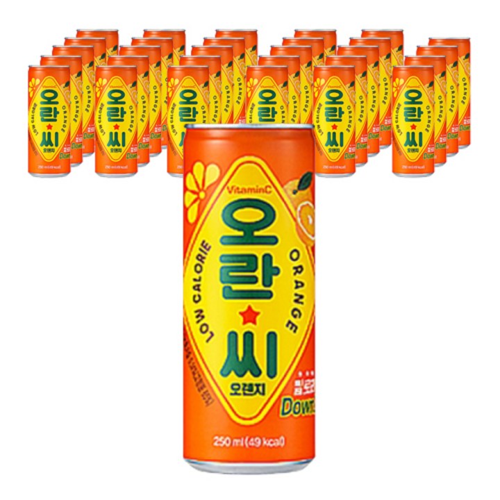 오란씨 오렌지 탄산음료, 30개, 250ml