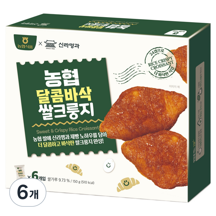 농협식품 달콤바삭 쌀크룽지, 6개, 150g