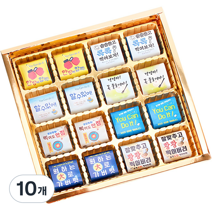 올데이 합격기원 럭셔리 초콜렛 16p 세트, 72g, 10개