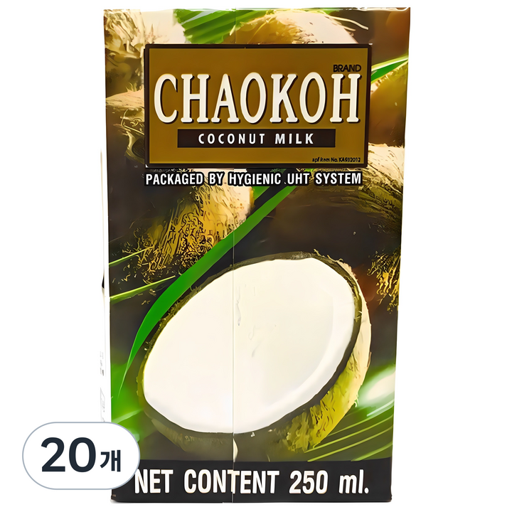 차오코 코코넛밀크, 250ml, 20개