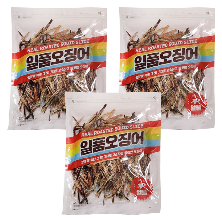 정화식품 일품오징어, 220g, 3개
