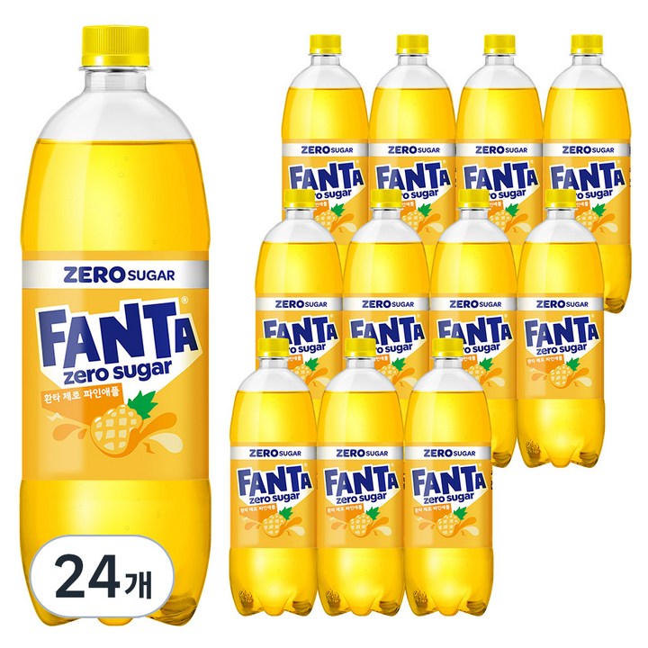 환타 제로 파인애플, 1L, 24개