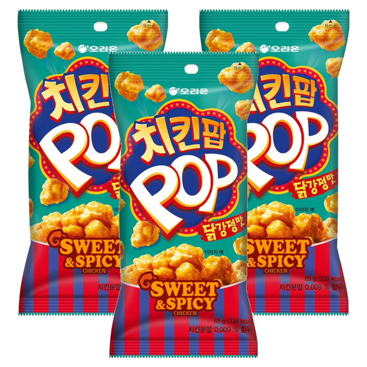 오리온 치킨팝 닭강정맛, 65g, 3개