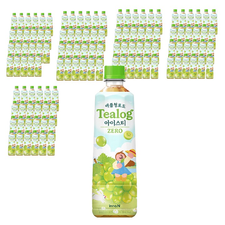 티로그 제로 애플청포도 아이스티, 120개, 500ml