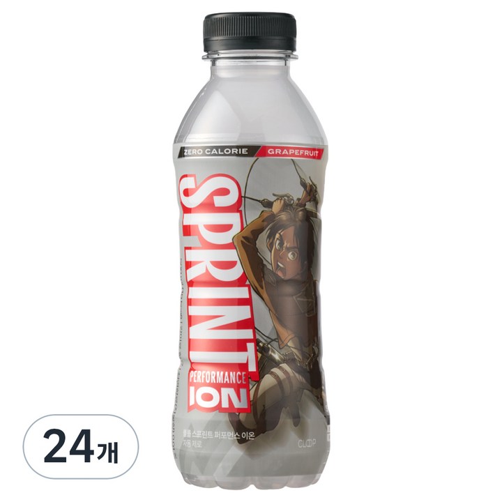 클룹 스프린트 진격의거인 제로 이온음료 자몽, 24개, 500ml