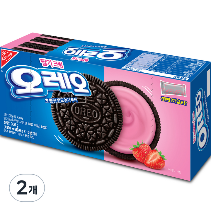 오레오 딸기크림, 300g, 2개