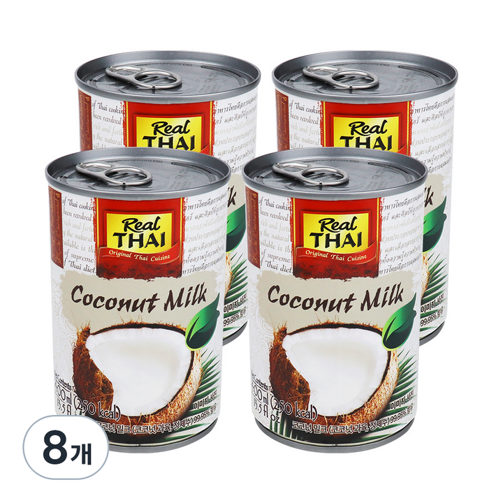 리얼타이 코코넛 밀크, 400ml, 8개