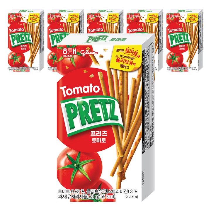 프리츠 스틱과자 토마토, 33g, 6개