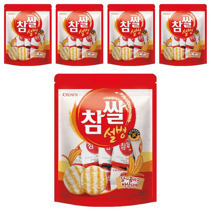 크라운 참쌀설병, 270g, 5개