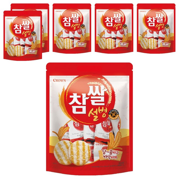 크라운 참쌀설병, 270g, 6개
