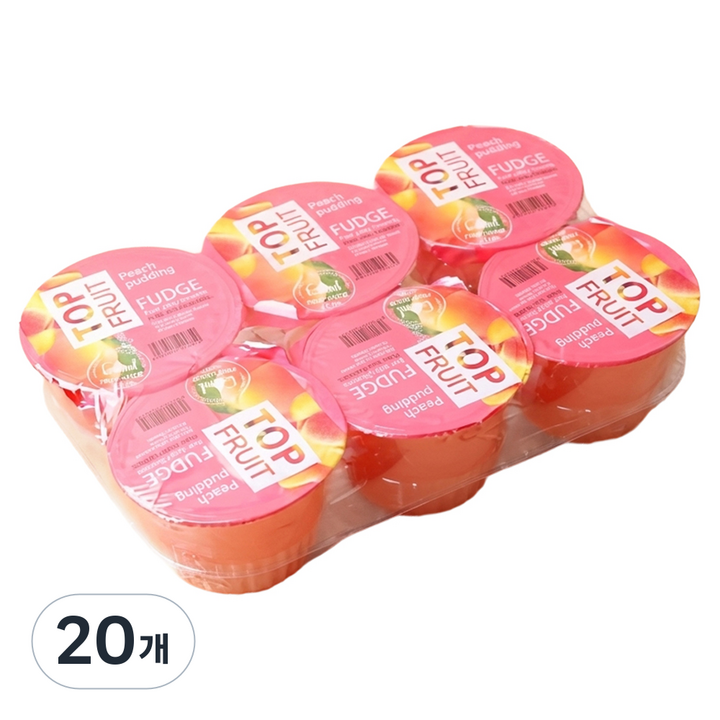 탑플룻 복숭아 푸딩 6p, 690g, 20개