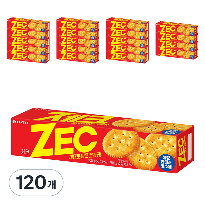 롯데웰푸드 제크, 100g, 120개