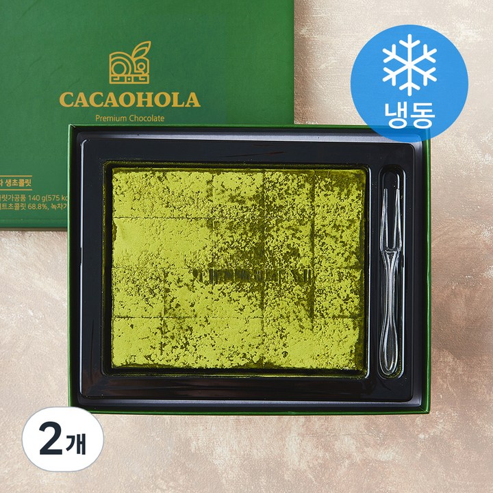카카올라 녹차 생초콜릿 (냉동), 140g, 2개