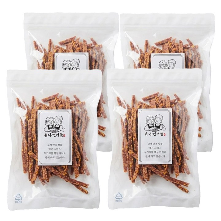 유나건어물 고다 치즈 쏙쏙 오징어 육포, 4개, 200g