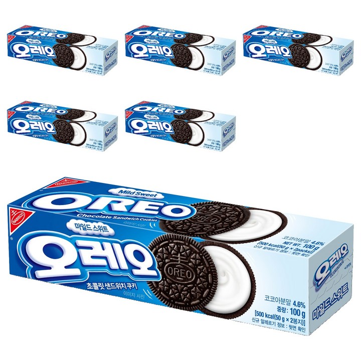 동서 오레오 마일드스위트, 100g, 6개