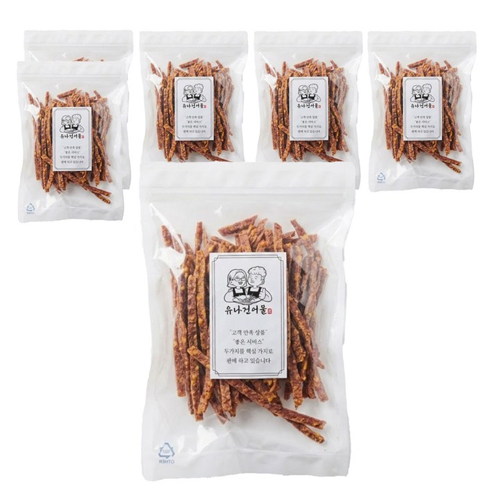 유나건어물 고다 치즈 쏙쏙 오징어 육포, 6개, 200g