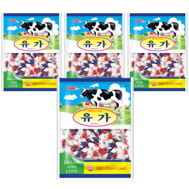 청우식품 유가 캔디, 350g, 4개