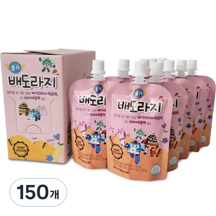 로보카폴리 배도라지즙, 80ml, 150개