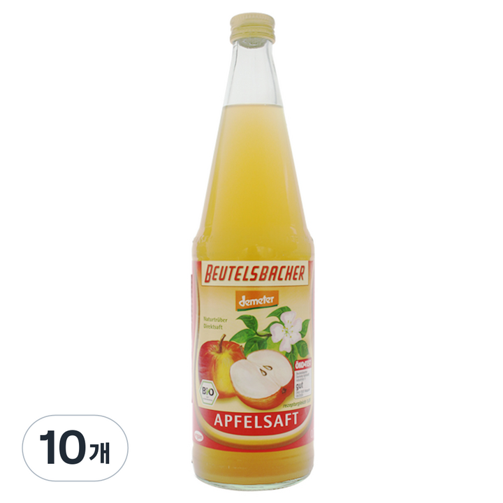 베텔스바허 유기농 사과 주스, 700ml, 10개