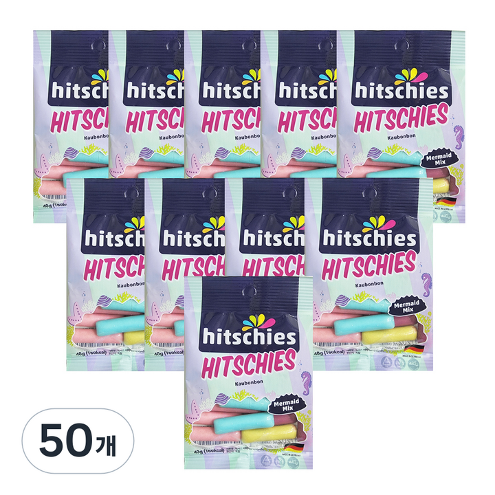 히츨러 히치스 머메이드 수수깡젤리, 40g, 50개