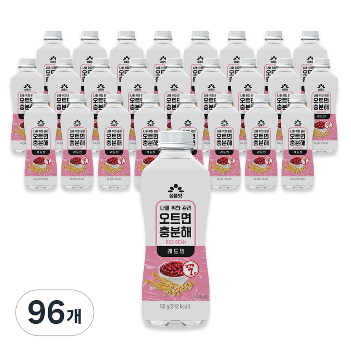 심플잇 오트면충분해 레드빈, 96개, 50g