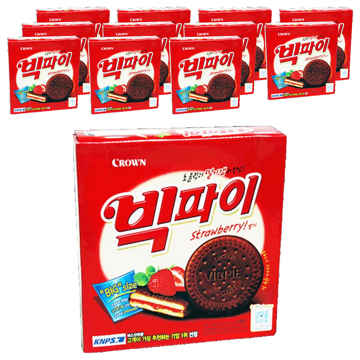 크라운 빅파이 딸기, 324g, 12개