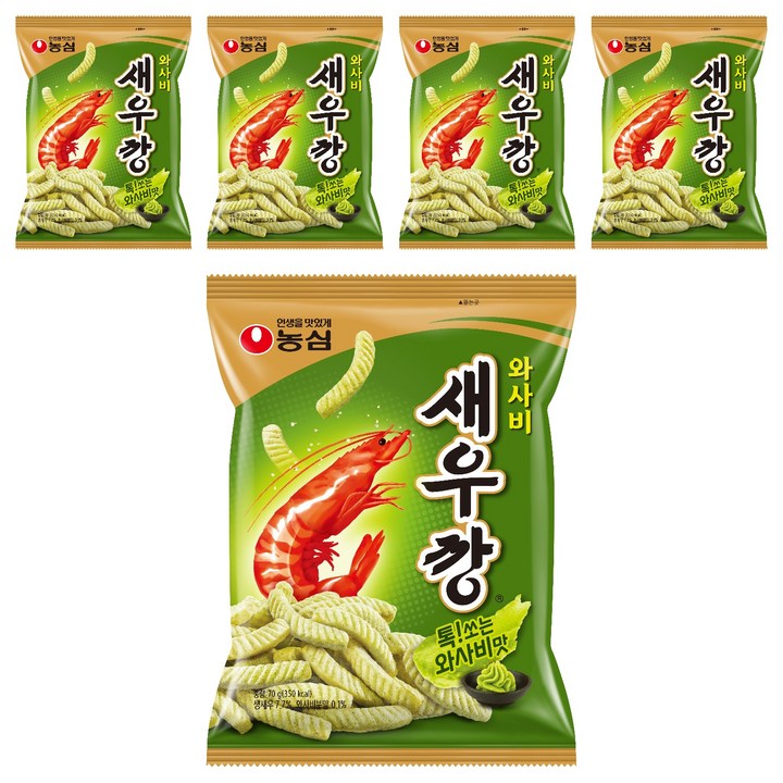 새우깡 와사비, 70g, 5개