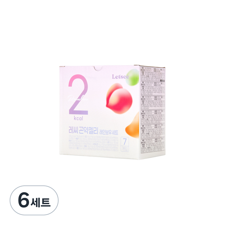 레씨 2kcal 레인보우 곤약젤리 7종 x 150g 세트, 1.05kg, 6세트