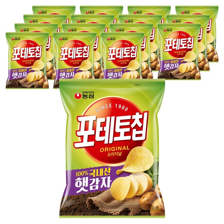 포테토칩 오리지널, 110g, 16개