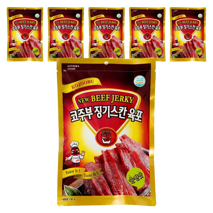 코주부 징기스칸 육포 순한맛, 130g, 6개