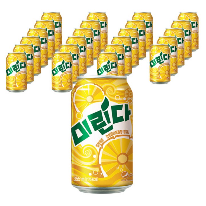 미린다 파인애플 탄산음료, 355ml, 24개