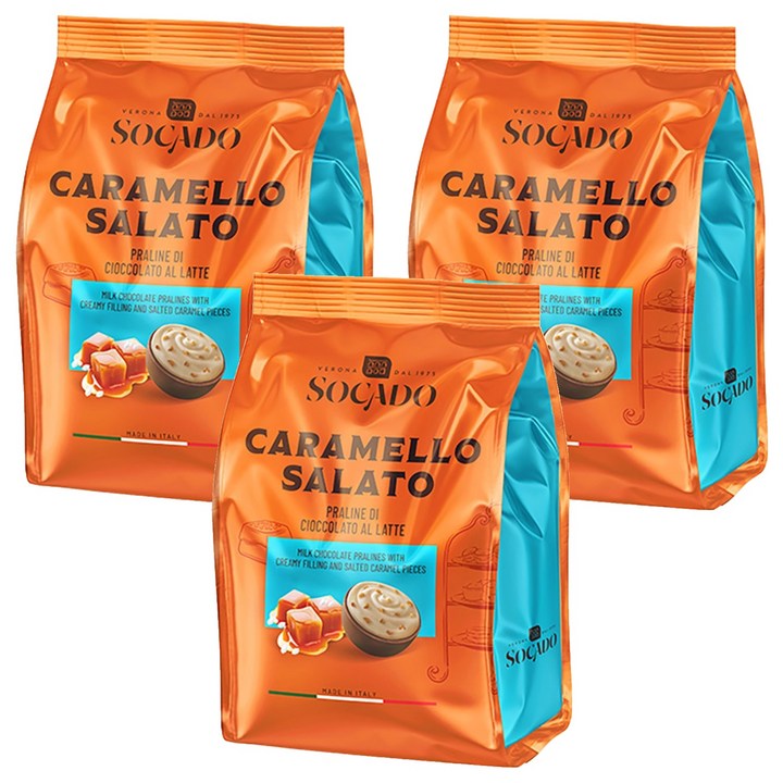 소카도 솔티드카라멜 앤 크리미 필링 프랄린, 150g, 3개