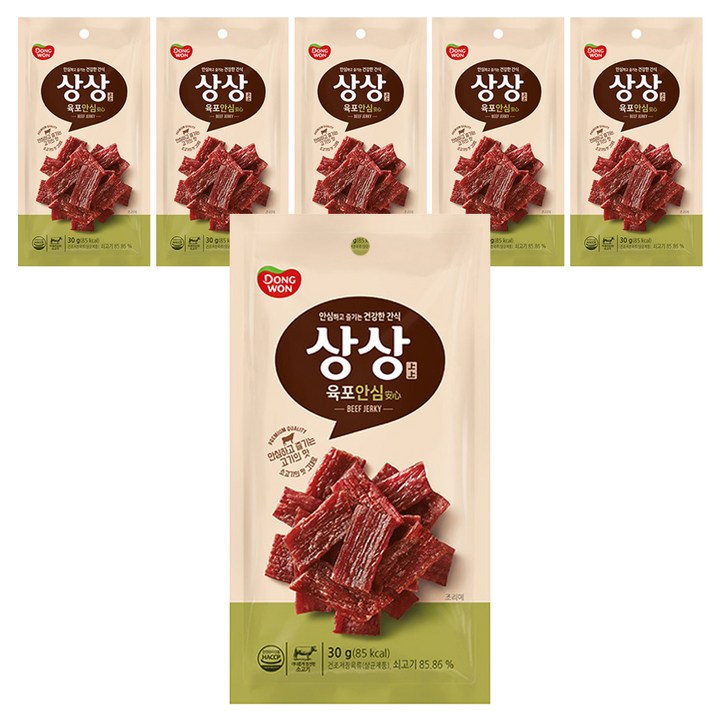 상상육포 안심, 30g, 6개