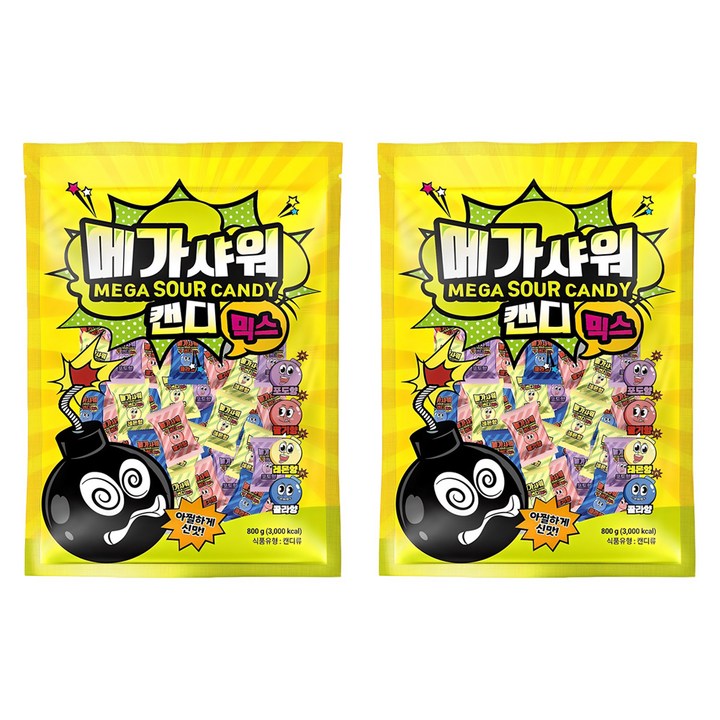 메가샤워 캔디 믹스, 800g, 2개