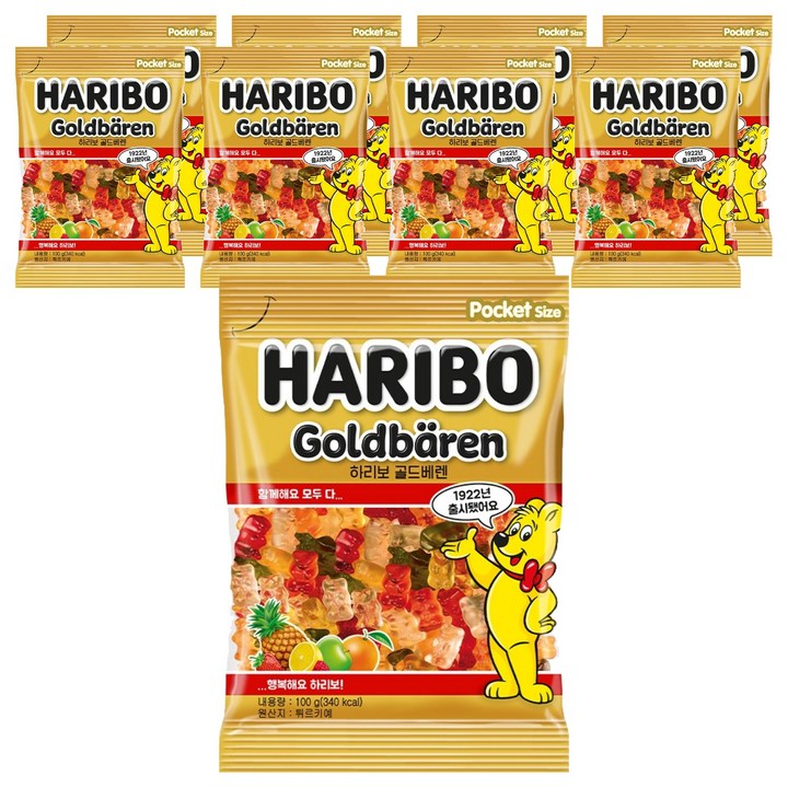 하리보 골드베렌 젤리, 100g, 9개