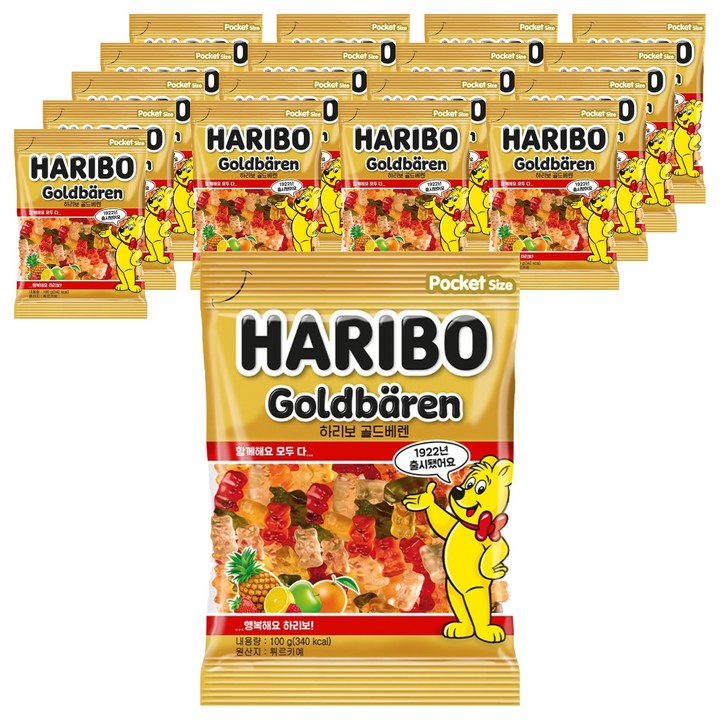 하리보 골드베렌 젤리, 100g, 18개